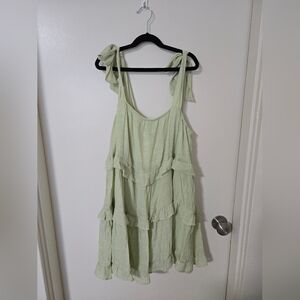 Light Green Ruffle Dress